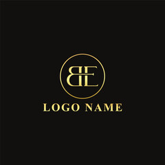 Obraz premium Vector letter BE golden crown monogram beauty luxurious template logo design