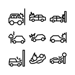 accident icon or logo isolated sign symbol vector illustration - high quality black style vector icons
