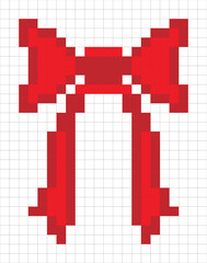 BOW CROSS STITCH TEMPLATE VECTOR IMAGE