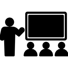 Business Seminar Half Glyph Vector Icon which can easily modified 

