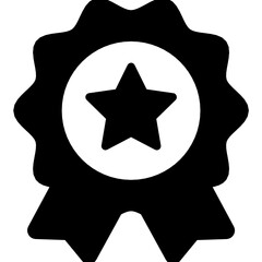Achievement Half Glyph Vector Icon which can easily modified

