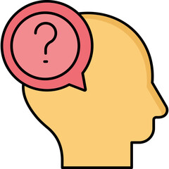 Confused Customer Half Glyph Vector Icon which can easily modified

