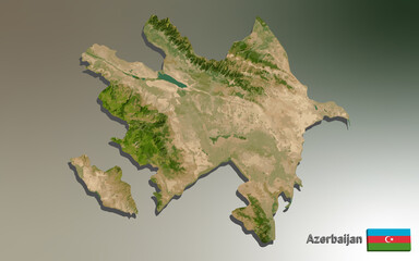 Azerbaijan Mosaic Country Map