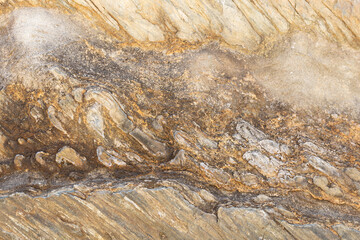 Honey-colored natural stone that clearly shows the pattern.  Suitable for applying texture images to print or various designs.