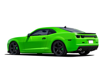 Fototapeta premium green camaro photoshop car art chevrolet camaro