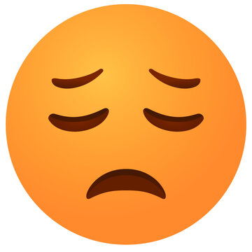 emoji disappointed face vector illustration