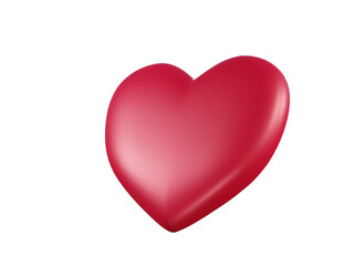 Heart love beautiful icon 3D render concept by shape background  heart health emotion.