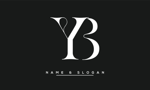 YB,  BY,  Y,  B  Abstract  Letters Logo  Monogram