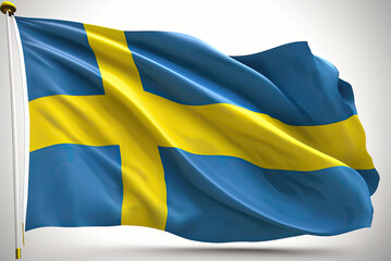 The Swedish flag. generative ai