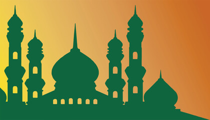 mosque background with Islamic nuances and Ramadan