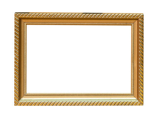 Empty photo frame on isolate on transparent background. Png realistic design element.