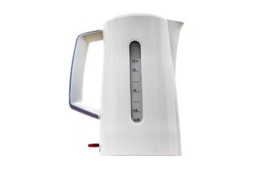 A washed kitchen kettle. Electric kettle after cleaning, isolated on a white background