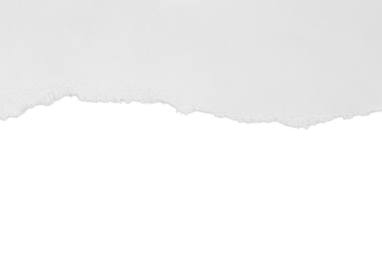 Torn white paper with shadow. Isolated