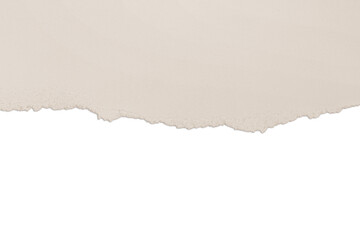 Ripped beige paper. Nude. Contrast. isolated.