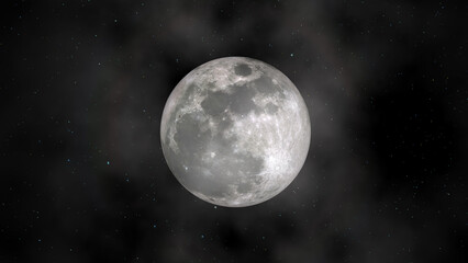 Obraz na płótnie Canvas 3d rendering of full moon with star backgroud
