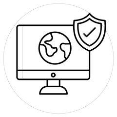 Secure surfing Vector Icon


