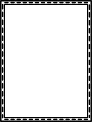 frame with black and white pattern, transparent frame, png.