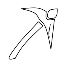 Pickaxe line icon