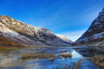 lake in the mountains in Scotland