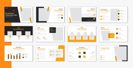 Fototapeta na wymiar Corporate template presentation design and page layout design, business presentation slideshow for brochure, company profile, website report, finance vector