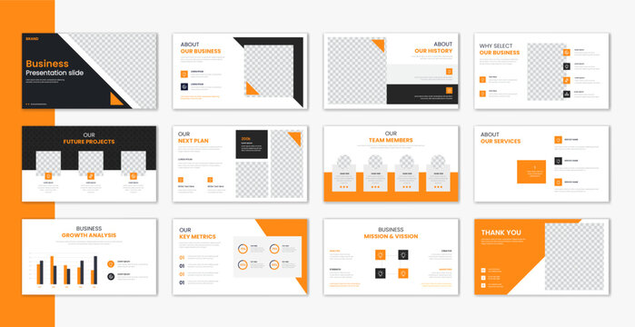 Corporate template presentation design and page layout design, business presentation slideshow for brochure, company profile, website report, finance vector