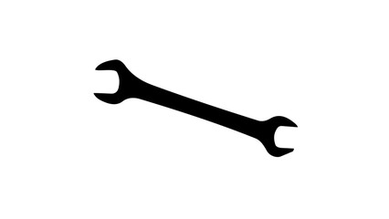Double open-end wrench silhouette