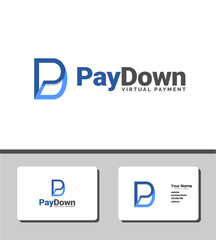 A simple and outstanding logo design template that combines P letter and D letter for business and finance companies