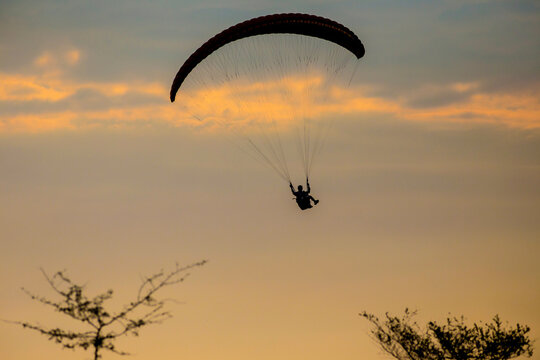 Paragliding, West Sumbawa, Indonesia.