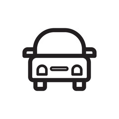 Sport car vector icon design on white background suitable for traffic sign, locomotive, automotive and public transportation symbol. Icon Vector