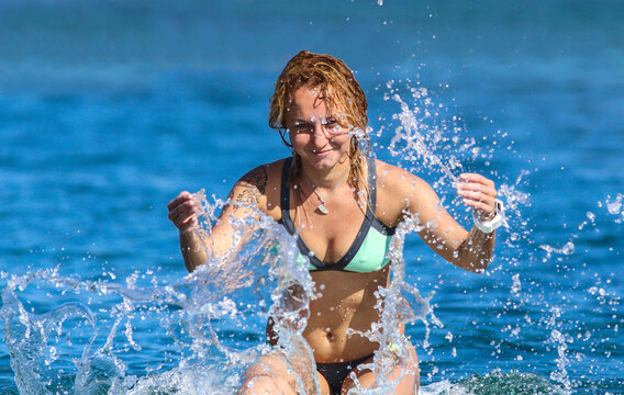 Surfer girl.