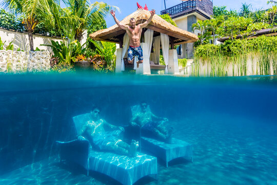 Funny underwater shot