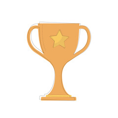 Trophy Cup. Victory. Champion trophy. Sports award. Winner s Prize.