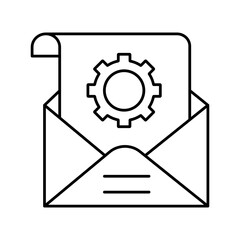 Mail setting Vector Icon

