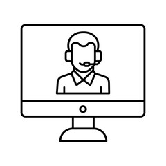 Online help Vector Icon

