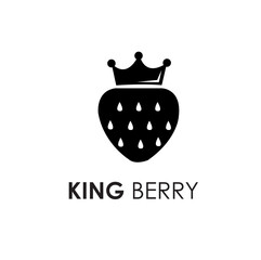 king berry logo design concept