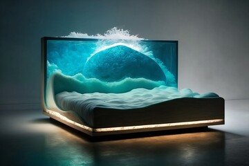 An Ocean Bed Made of Sustainable Materials. Generative AI