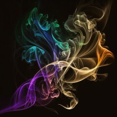 abstract colorful smoke