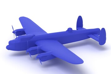 3d illustration. A four -engine heavy English bomber from the Second World War