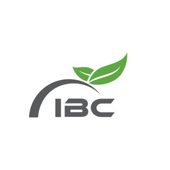 IBC letter nature logo design on white background. IBC creative initials letter leaf logo concept. IBC letter design.
