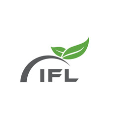 IFL letter nature logo design on white background. IFL creative initials letter leaf logo concept. IFL letter design.