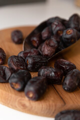 dates on a wooden table