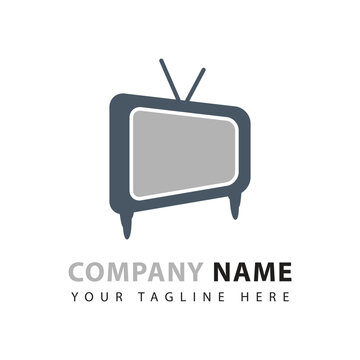 Media or film production studio or online media logo vector design template. Television logo icon.
