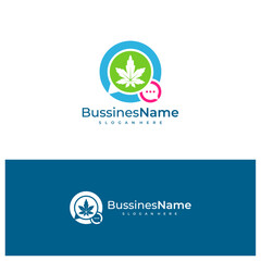 Chat Cannabis logo vector template. Creative Cannabis logo design concepts