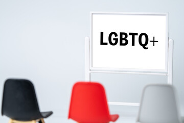 ホワイトボードに書かれたLGBTQ+