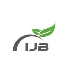 IJB letter nature logo design on white background. IJB creative initials letter leaf logo concept. IJB letter design.