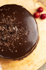 chocolate cake with cherry