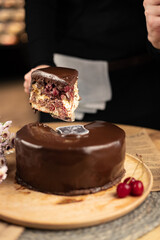 cake with chocolate