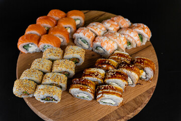sushi rolls on a plate