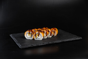 sushi rolls on a plate