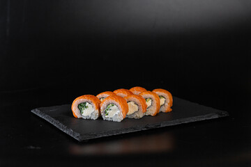 sushi rolls on a plate